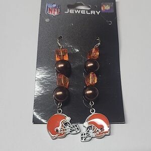 Cleveland Browns Dangle Beaded Earrings
